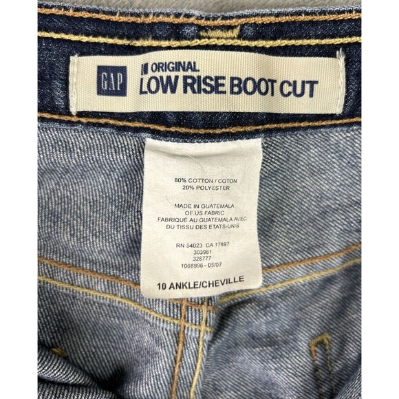 Gap Women's 10 Low Rise Boot Cut Ankle Blue Jeans Classic Flare Western Y2K 90s - Picture 7 of 12